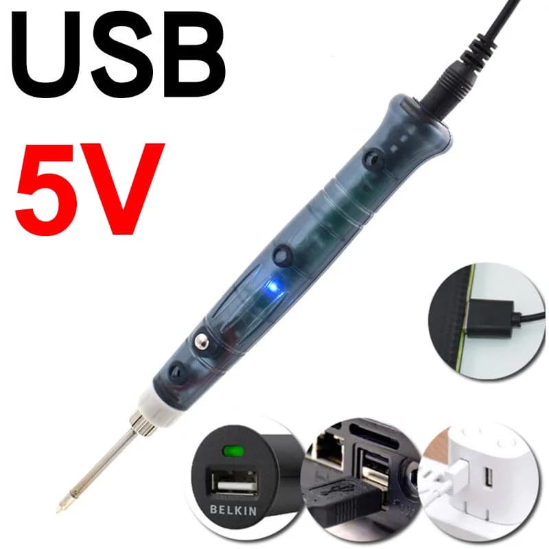 5V USB saldatore strumenti di riscaldamento elettrico rilavorazione con indicatore luminoso maniglia pistola di saldatura riparazione BGA