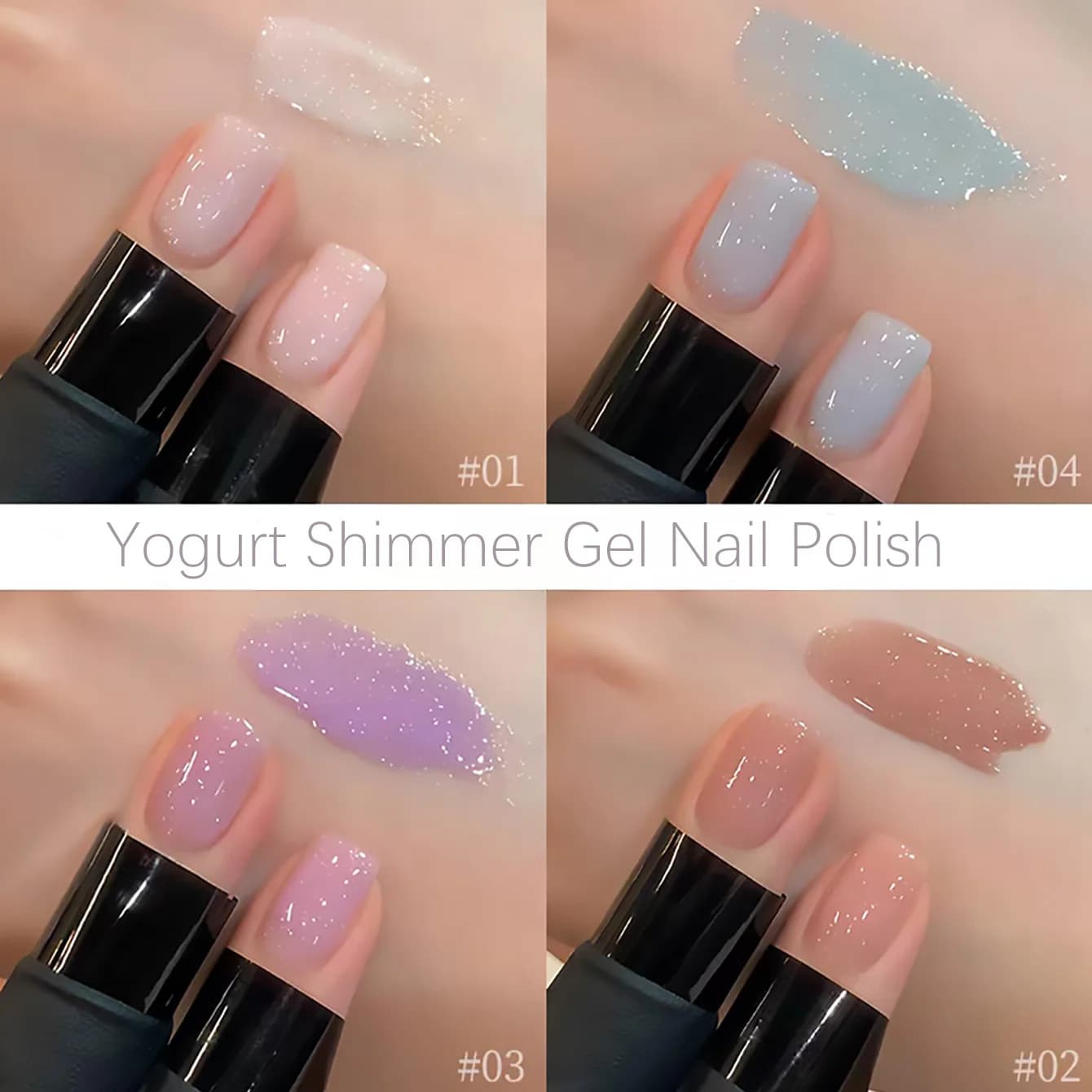 1 pcs ZH Gel Nail Polish Yogurt Fine Spark Spring Summer 2026 New Super Flash for Nail Art with Whitening and Trending Effect, Nail Supplies