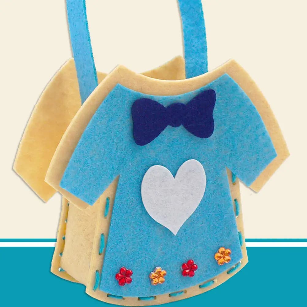 6Pcs DIY Nonwovens Handbags Cartoon Sewing Kits Creative Crafts for Kids Children Preschool Manual Classes Parent Child