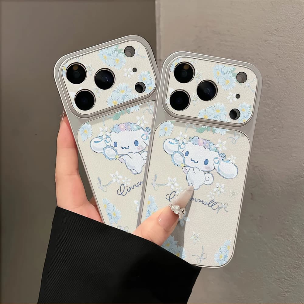 Custodia in pelle Kawaii Cinnamoroll antiurto morbida per iPhone 17 ProMax 16 15 14 13 12 11 Pro Max X Xs XR 7 8 Plus SE