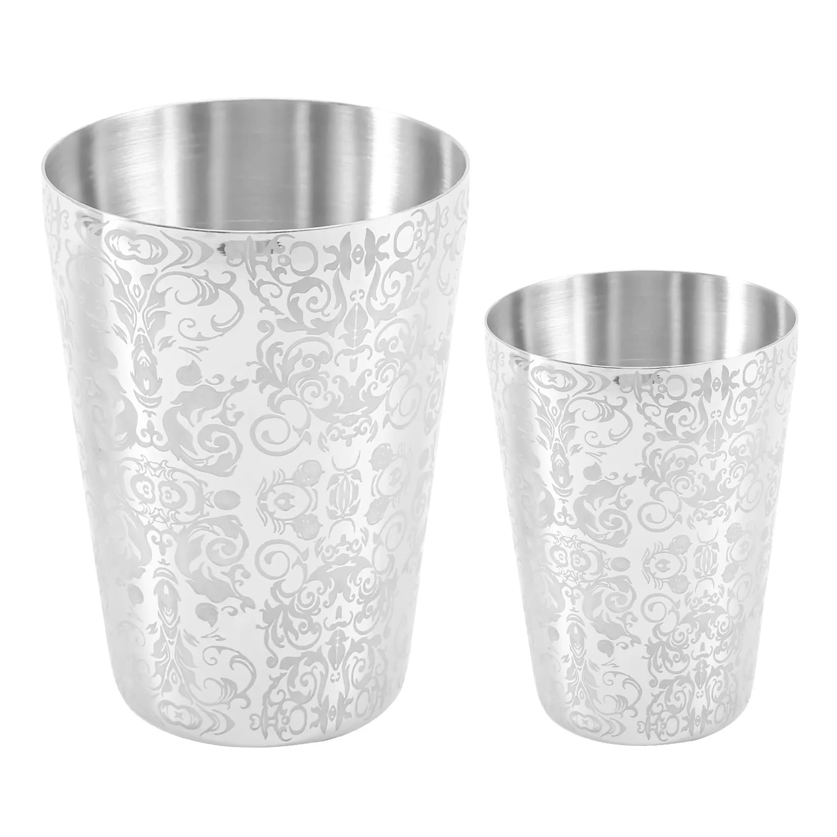 Shaker per cocktail Boston Shaker Barra De Ferramentas in acciaio inossidabile 304 Design creativo per incisione Boston Shaker per cocktail Set di latta