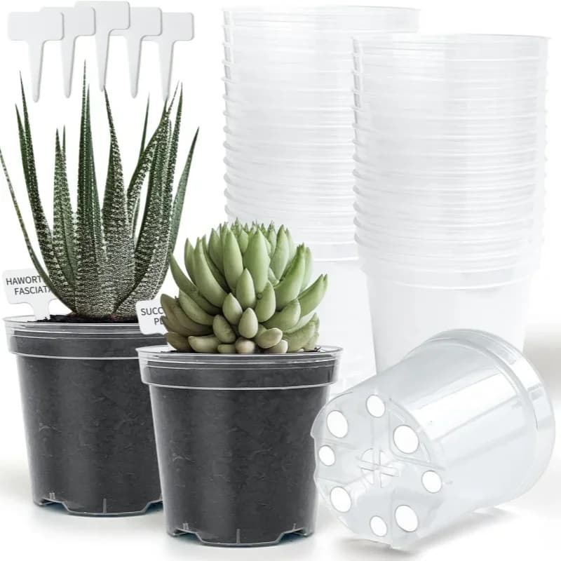 New 5PCS Rolling Seeds Starter Tray Tray Planter Vivary Vases With Draining Hole For Orchidea Plants Flowers Garden Tools