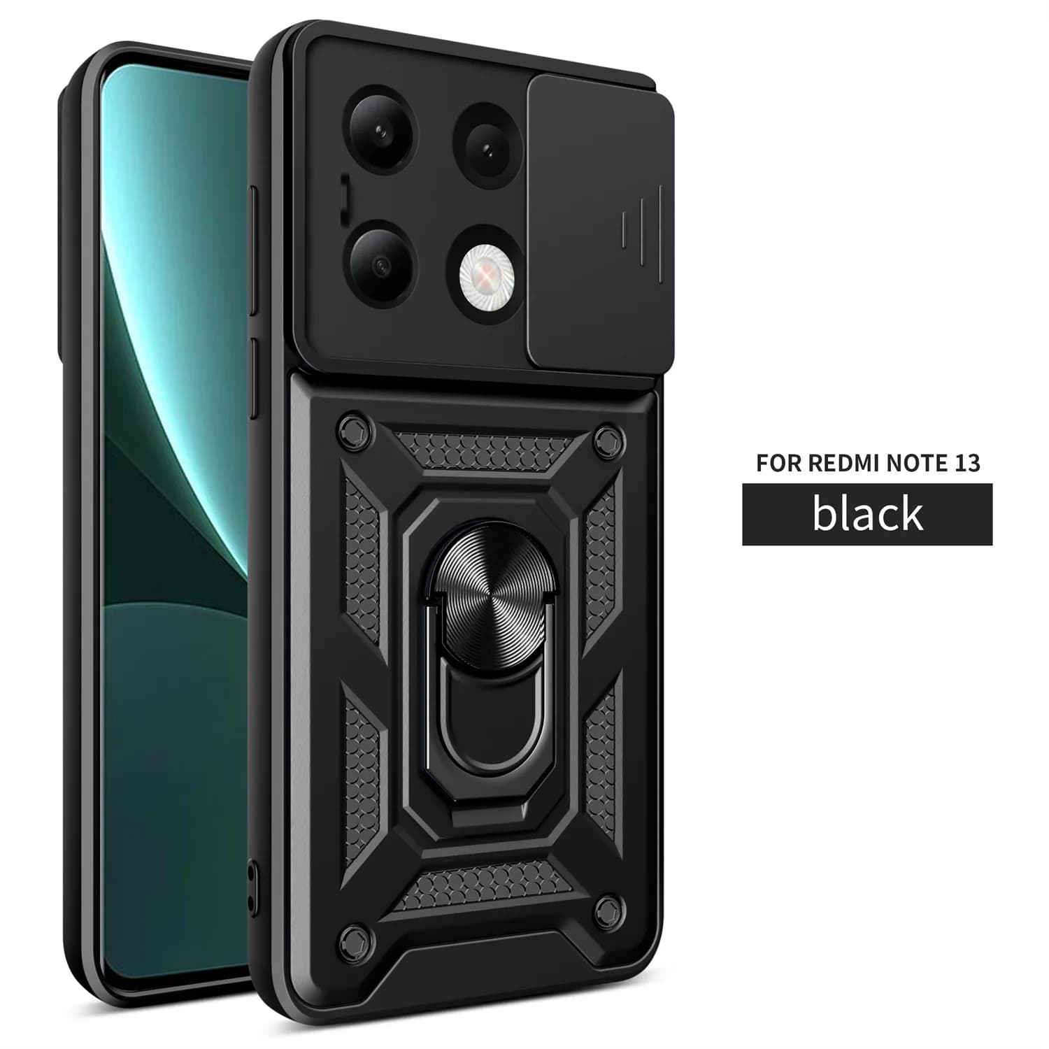 Custodia per Xiaomi Redmi Note 13 13 Pro 4G 5G Paraurti Armatura Obiettivo della fotocamera Anello di supporto magnetico protettivo per custodia Redmi Note13 Pro 5G