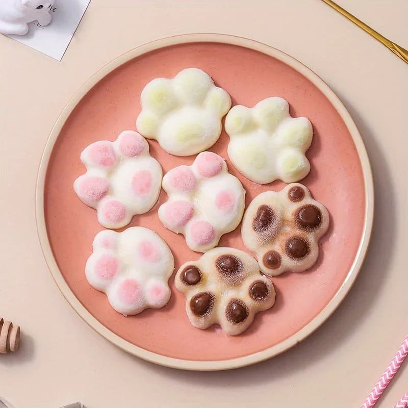 1pc Cat Paw Ice Mold, Easy Release Tray for Popsicles, Candy, Chocolate, Food Grade, Non-Stick, Reusable, DIY Baking