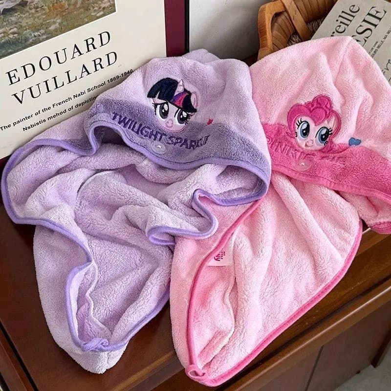 My Littles Ponyi Hair Drying Towel Women Cute Unicorn Shower Cap Girls Absorb Water Washcloth Bathroom Accessories Birthday Gift