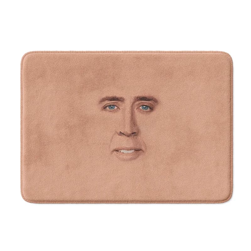 Gaslight Gatekeep Girlboss Nicolas Cage Tappetino da bagno integrale Antiscivolo Assorbente Accogliente Velluto Tappeto da bagno Tappeto da doccia 60 x 40 cm