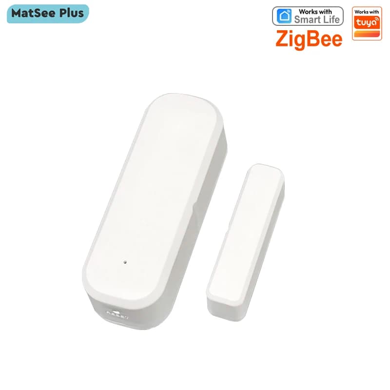 Sensore ZigBee per Porte e Finestre, Rilevatore di Apertura/Chiusura, Sistema di Allarme di Sicurezza Smart Life Tuya App, Richiede Gateway ZigBee