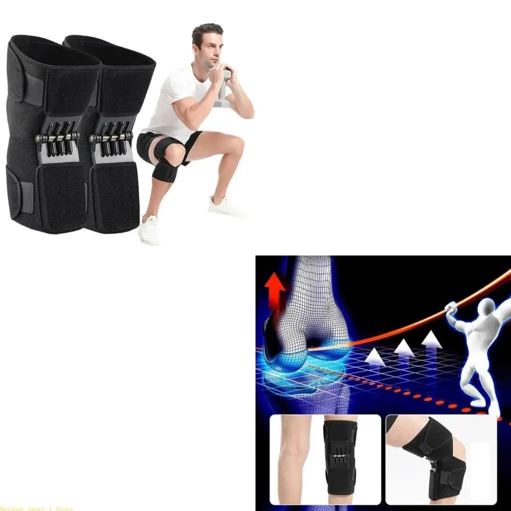 A0KA Protezioni per ginocchia Rinforzi Supporto articolare Stabilizzatori a molla Powering Lift Ginocchiera Rinforzi per
