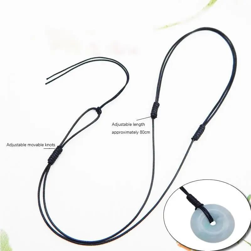 1/10pcs Adjustable Necklace Wax Rope Leather Cord Chain Black Braid Wax Cord Knot Sliding Cord For DIY Jewelry Making Findings