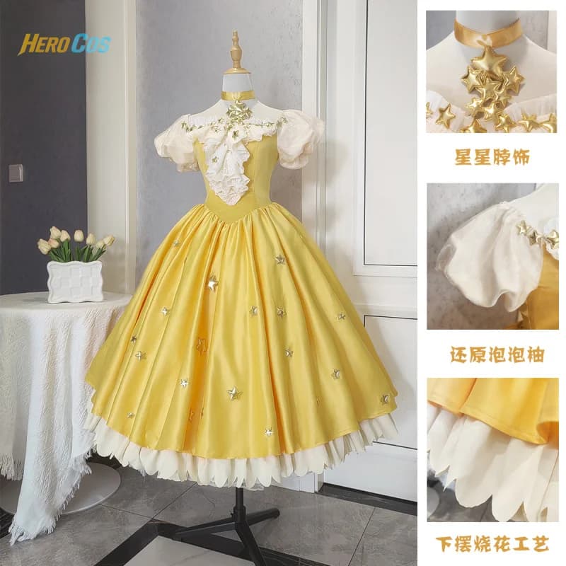 Card Captor Sakura Kinomoto Costume Cosplay Star Dress Dolce uniforme Abito Halloween Party Gioco di ruolo Abbigliamento HERO Cos