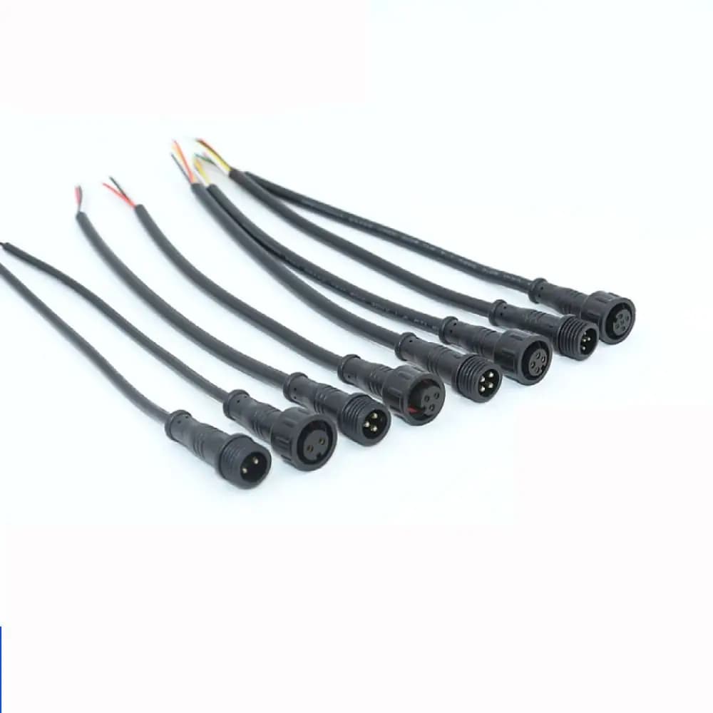 Connettore Led IP67 maschio a femmina connettore luce LED 2pin 3pin 4pin cavo nero strisce luminose a LED 20CM 2pin 3pin 4pin Jack