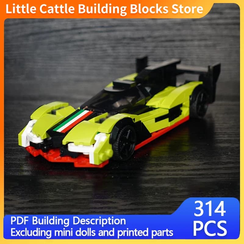 Speed Racing Car Model MOC Building Bricks SC63 Top Tier Sports Car Modular Technology Children Holiday Gifts Assemble Toys Suit