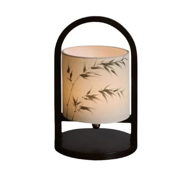 Nuova lampada da scrivania creativa minimalista cinese, lampada da comodino per camera da letto, ricarica Zen medievale