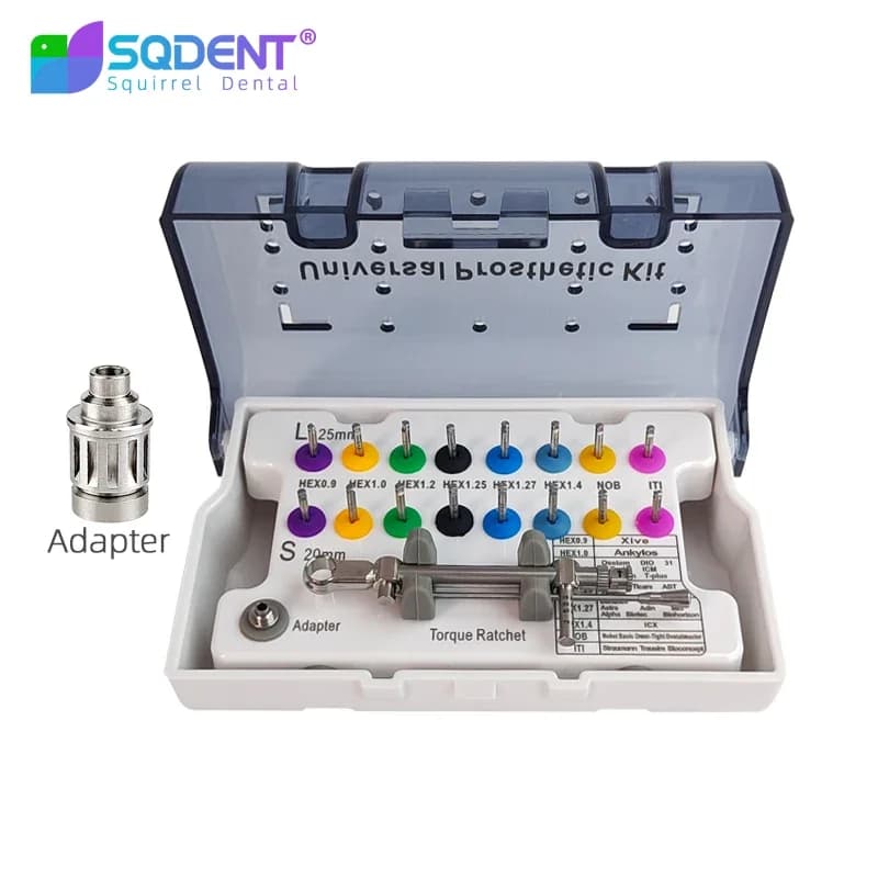 SQDENT Toolbox for dental implants, dynamometric machine screwdriver for Osstem Straumann ITI Dentium NOB
