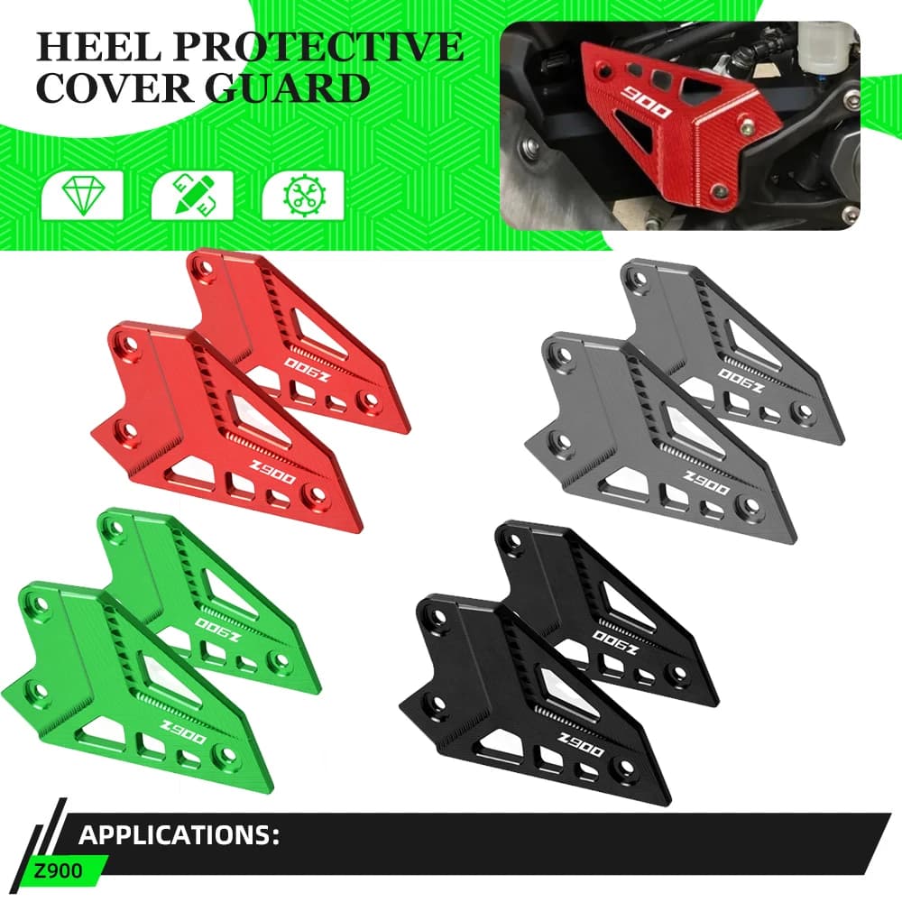 2024 per KAWASAKI Z900 Z 900 2017 - 2023 2022 2021 2020 accessori moto pedane posteriori poggiapiedi piastre tallone protezione
