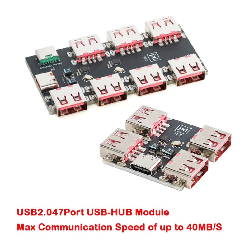 5 Pz/1 pz USBHUB USB2.0 Modulo di Espansione Controller a 4 Porte USB 2.0 a 4 Canali Splitter USB-HUB Tipo-C Scheda di Prolunga 40 MB/S