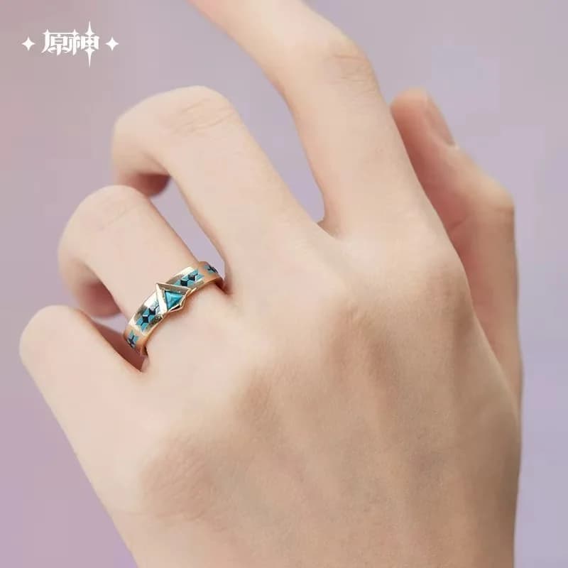 Anello turchese a tema Citlali, prodotto ufficiale e originale del gioco Genshin Impact, accessorio regalo per Halloween, anime, cartoni animati, cosplay