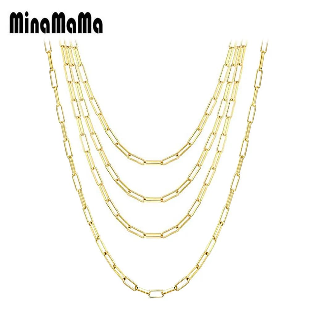 Collana a catena con graffetta in acciaio inossidabile per donna OT Toggle Choker Collar Gioielli Hip Hop