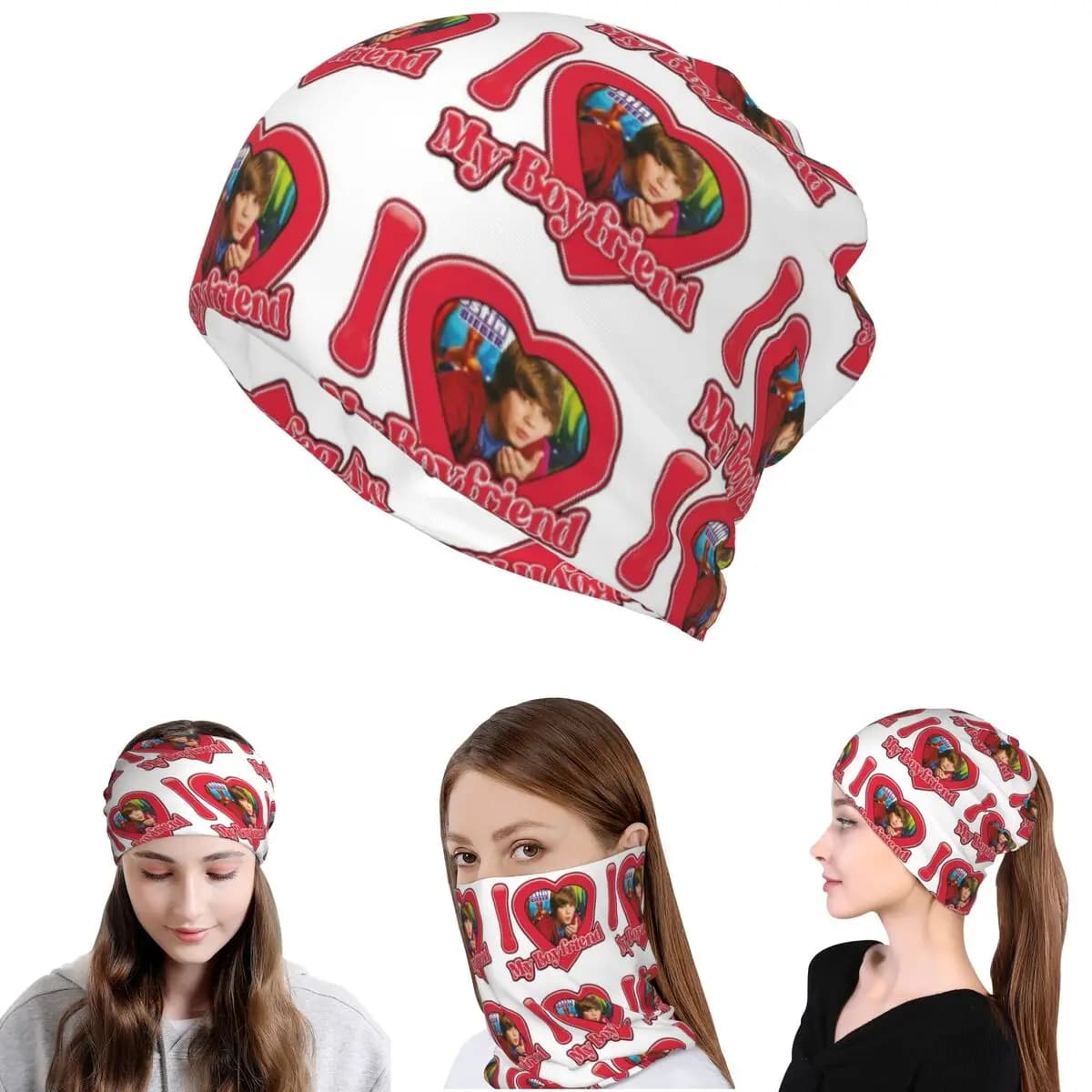 Popular Bandana Multifunzione Justin Bieber JBiebs, Scaldacollo, Scarf, Headband, Windproof cap for Men and Women Adults