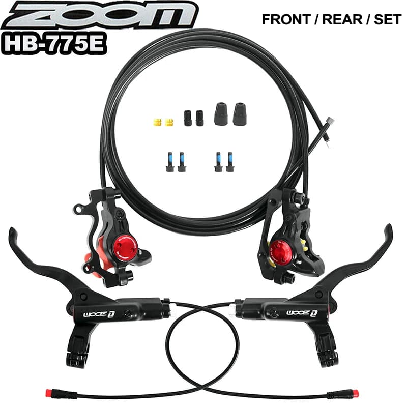 ZOOM bicicletta freno idraulico Set 1100/1850mm 2 pistoni pressione olio MTB freno a disco per Scooter E-Bike Mtb bici pieghevole ciclo BMX