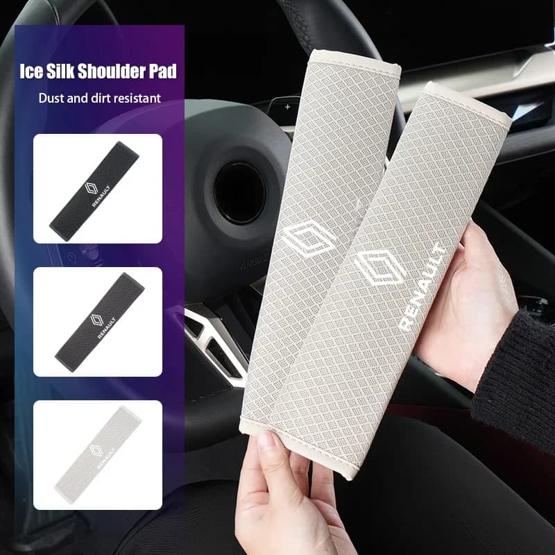 Adesivo per auto traspirante in seta ghiaccio, protezione spalla per cintura di sicurezza, accessori auto per Renault QM6 Kardian Rafale Espace T