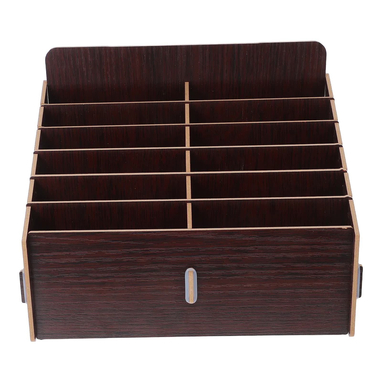 Scatola porta cellulare in legno, organizer da scrivania multifunzionale con cassetti per ufficio, casa, scuola e spazi di lavoro.