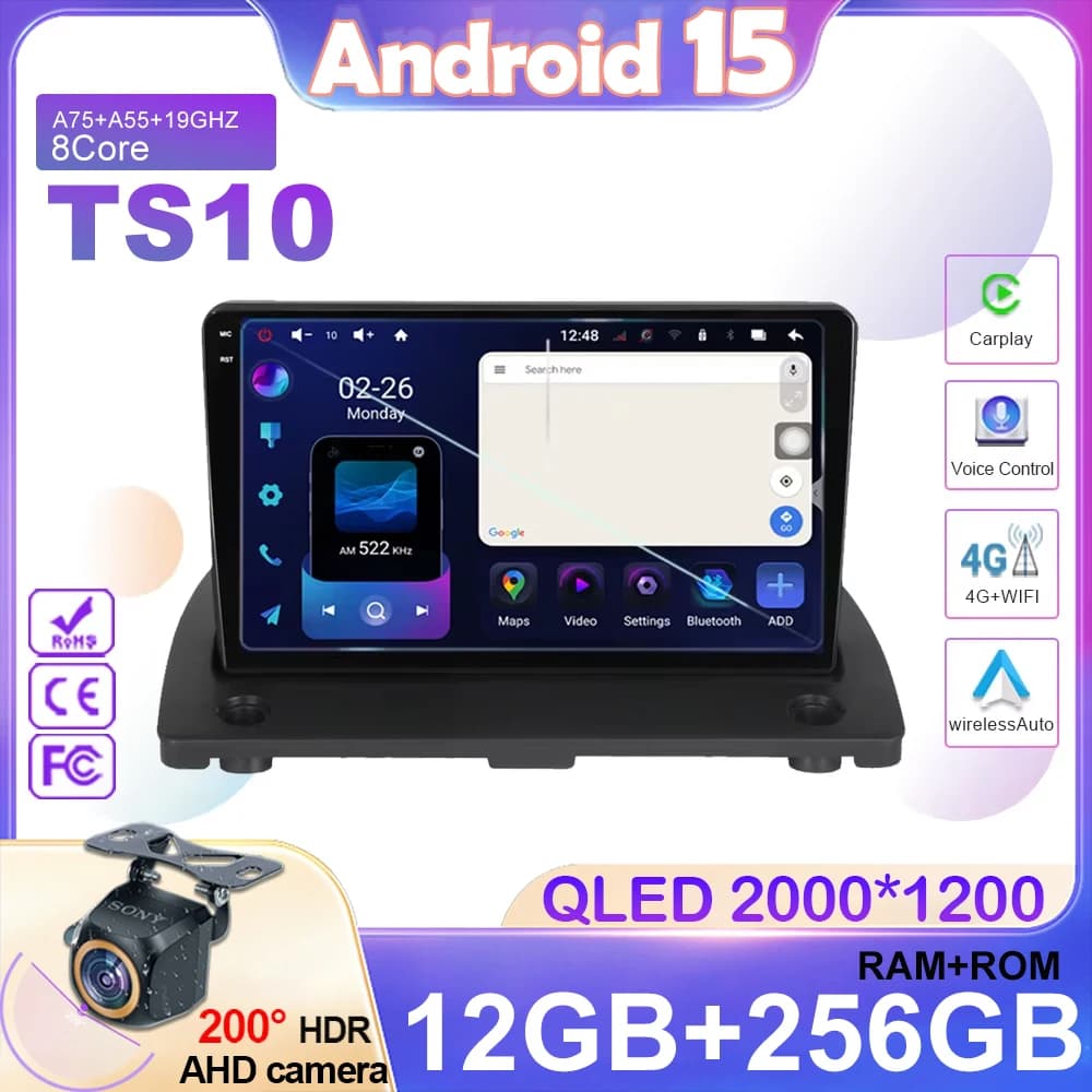 2K Incell Schermo Android 15 Per Volvo XC90 XC 90 2004 - 2014 Auto Lettore Radio Navigazione GPS 5G wifi BT Multimediale Carplay