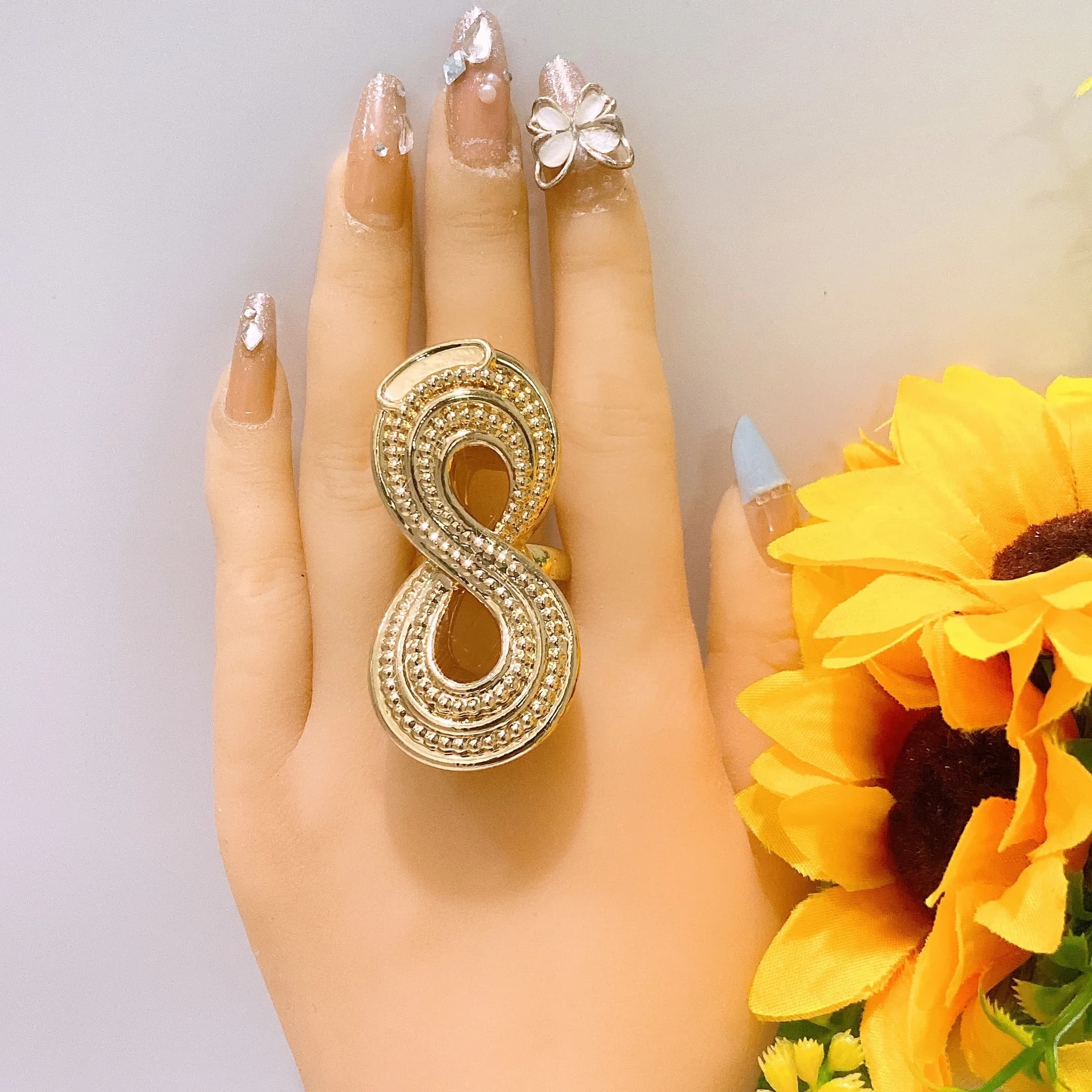 Anello geometrico semplice di tendenza per feste, gioiello alla moda per Natale, leggero, da indossare tutti i giorni, idea regalo, spedizione gratuita