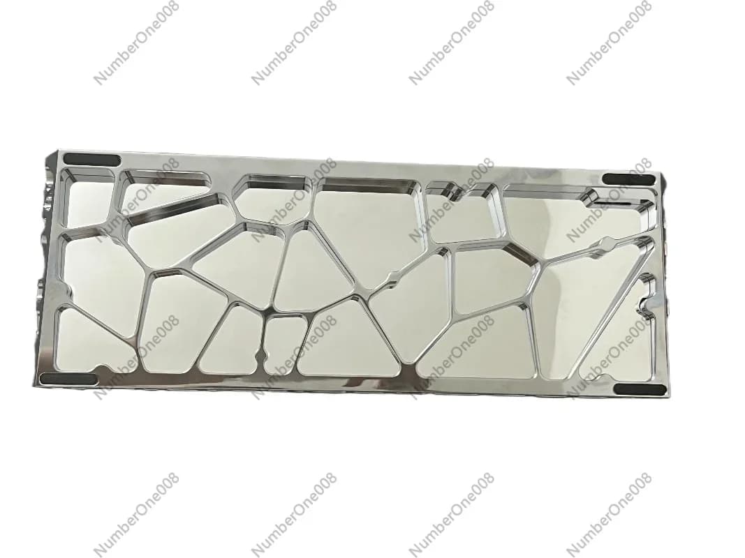 60% Aluminum Mirror Keyboard Case, Hollow Shell for GH60, Anodized Custom Mechanical Keyboard Case, Mirror Silver/Gold
