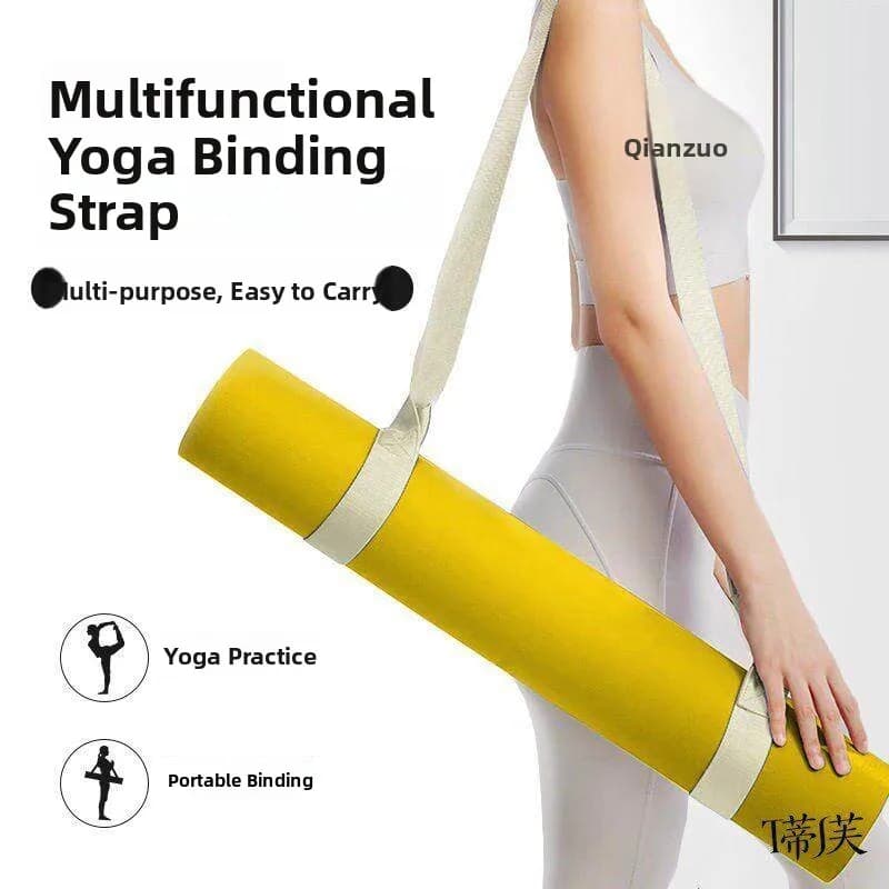 Portable Yoga Mat Strap Fitness Binding Band Women's Yoga Bag Stretching Strap Durable Carry-On Accessory for Yoga Enthusiasts