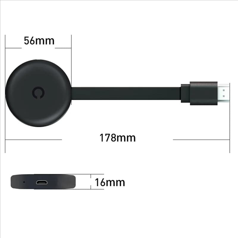 【T07A】2X Adattatore per display wireless Schermo WiFi Mirroring Media Ricevitore per streaming per telefono/PC per visualizzare il proiettore TV