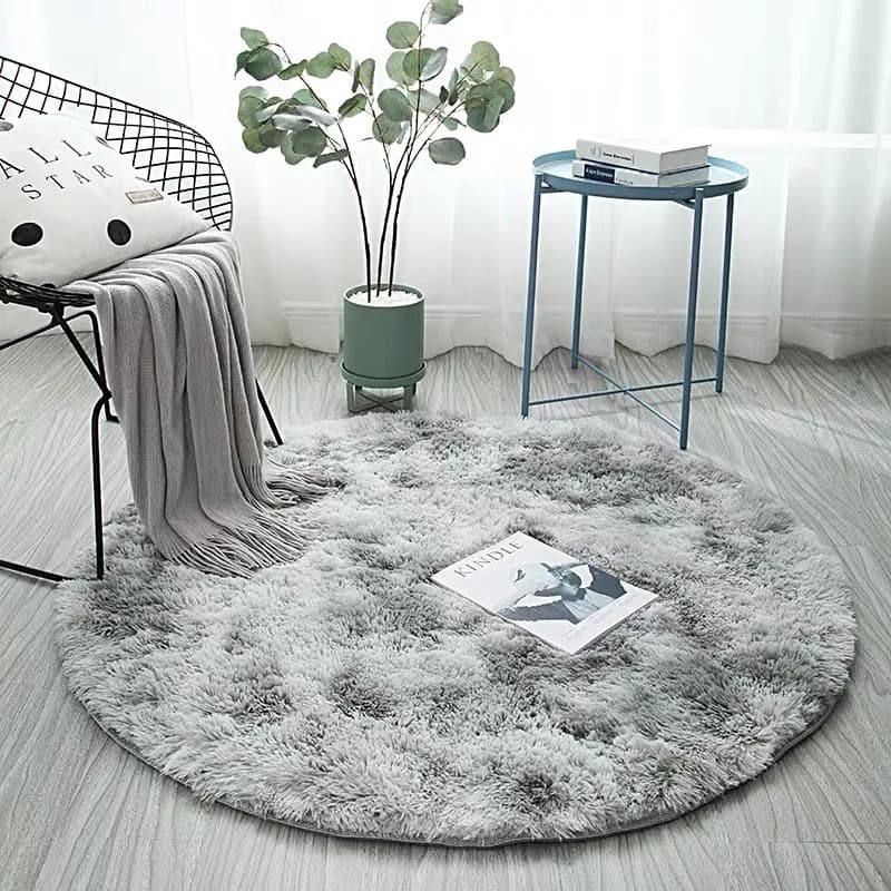 Ins Scandinavo Tie-dye Gradient Carpet Rolling Hanging Basket Chair Yoga Mat for living Flooring in plush