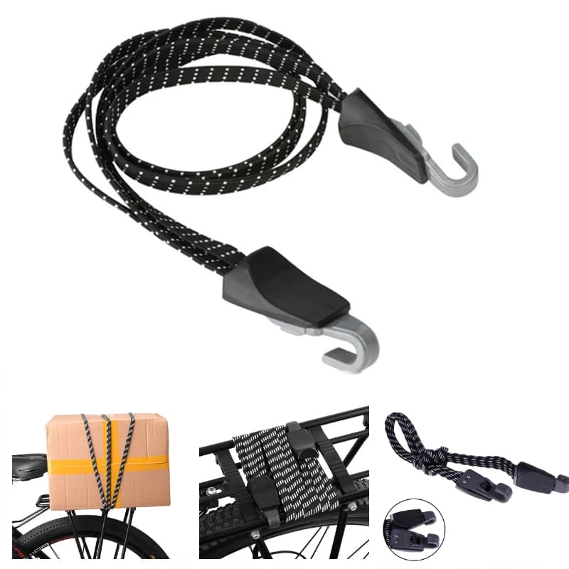 Bicycle Luggage Rope Mountain Bike Elastic Carrier Rack Straps Outdoor Portable Cycling Cord Hooks Cargo Racks Bike Accessories