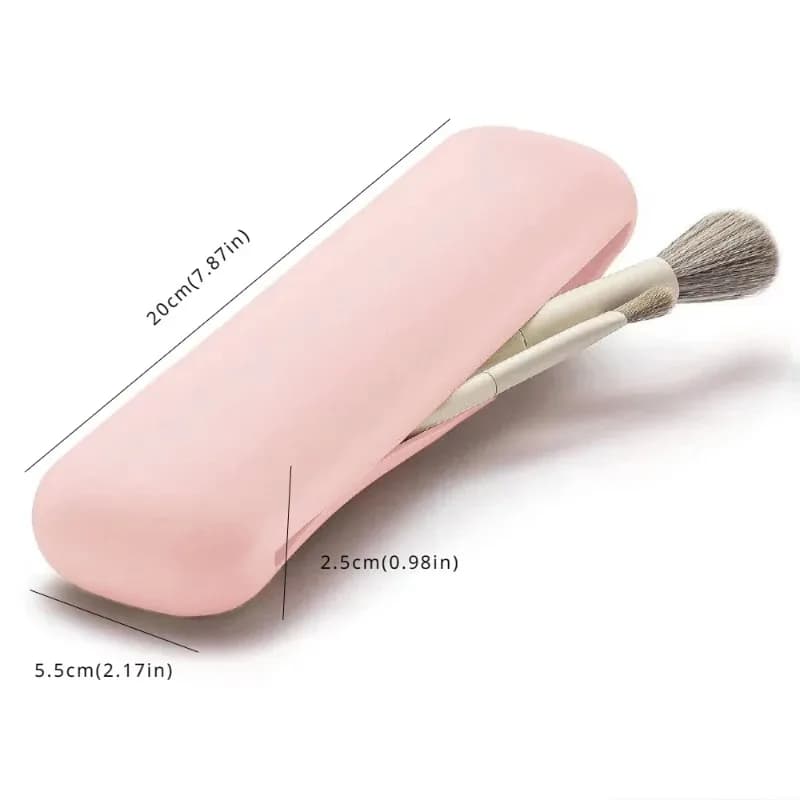 1 Pezzo Nuova Borsa Porta Pennelli da Trucco in Silicone Impermeabile, Custodia da Viaggio Portatile per Pennelli, Borsa Cosmetica Multiuso per Strumenti di Trucco