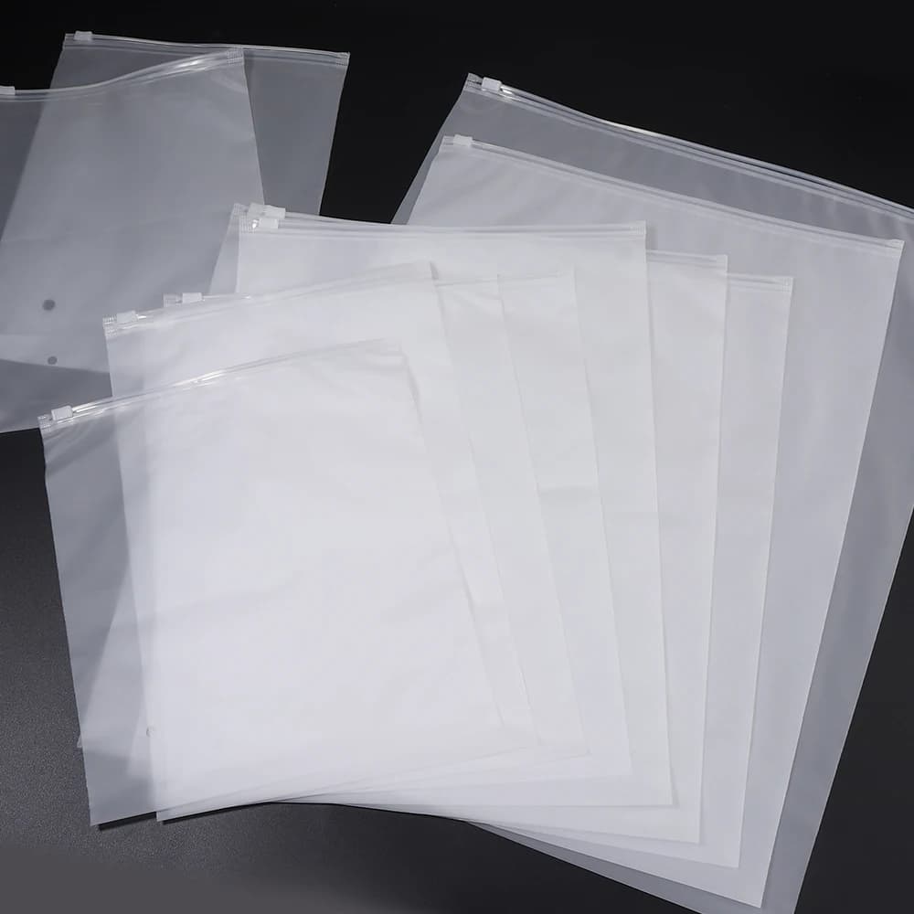 5-10pcs Matte Frosted Plastic Zipper Bags Self Seal Ziplock Packaging Pouches For Jewelry Clothing Craft Accessories Storage