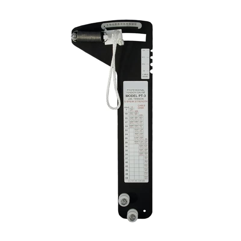 Professional Hands-Free Force Gauge Wire Rope Tension Meter for Marine Rigging Tuning, Mechanical Cable Reading Tool with Spring