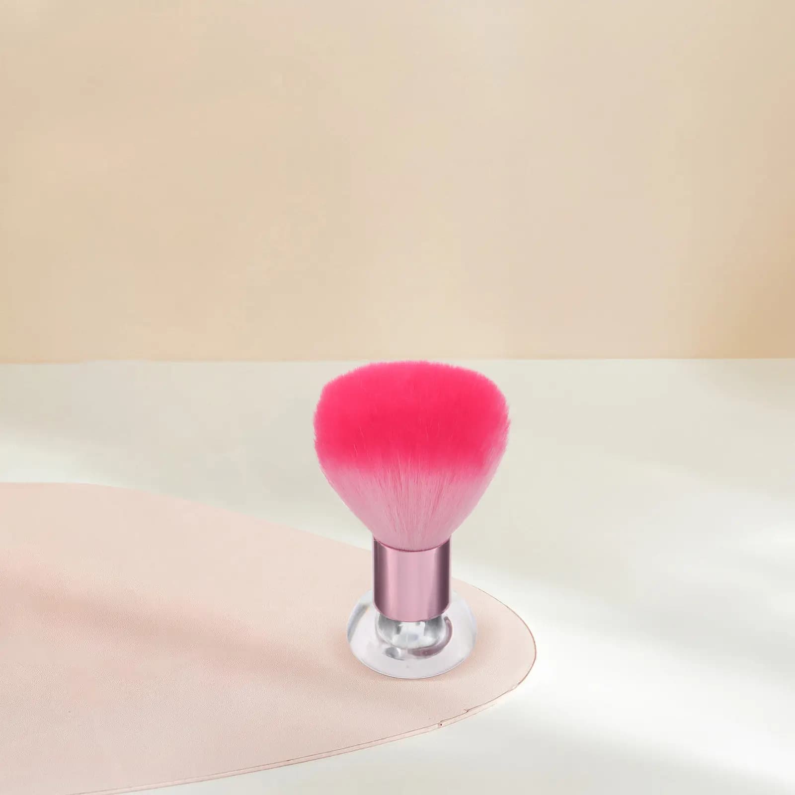 Set di 3 Pennelli per Polvere, Pennello Grande Rotondo a Cupola per Blush, Applicatore Morbido per Viso, Strumento Portatile per Polvere e Bronzer
