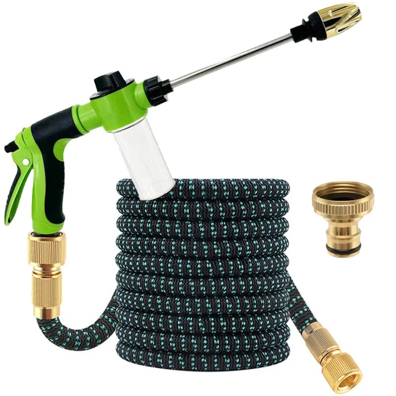 Tubo da Giardino Telescopico 25FT-100FT, Tubo Estensibile Diametro 1/2 Pollice, Pistola ad Alta Pressione per Lavaggio Auto, Tubo per Irrigazione