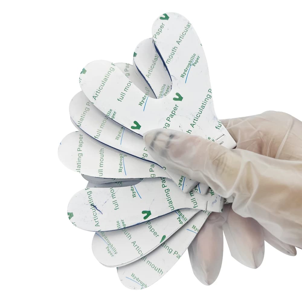 Disposable Oral Paper Strips in Y Shape, Shifts and Subtles, Blue and Red, for Dental Whitening, Dental Material