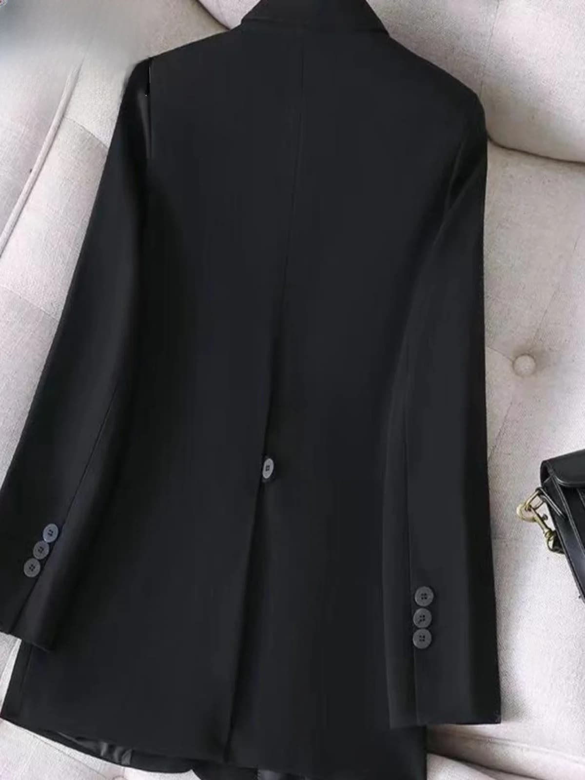 Extra Large Size Women's Black Suit Jacket Casual Autumn New Design Sensation High Quality Korean Style Slim Fit Coat