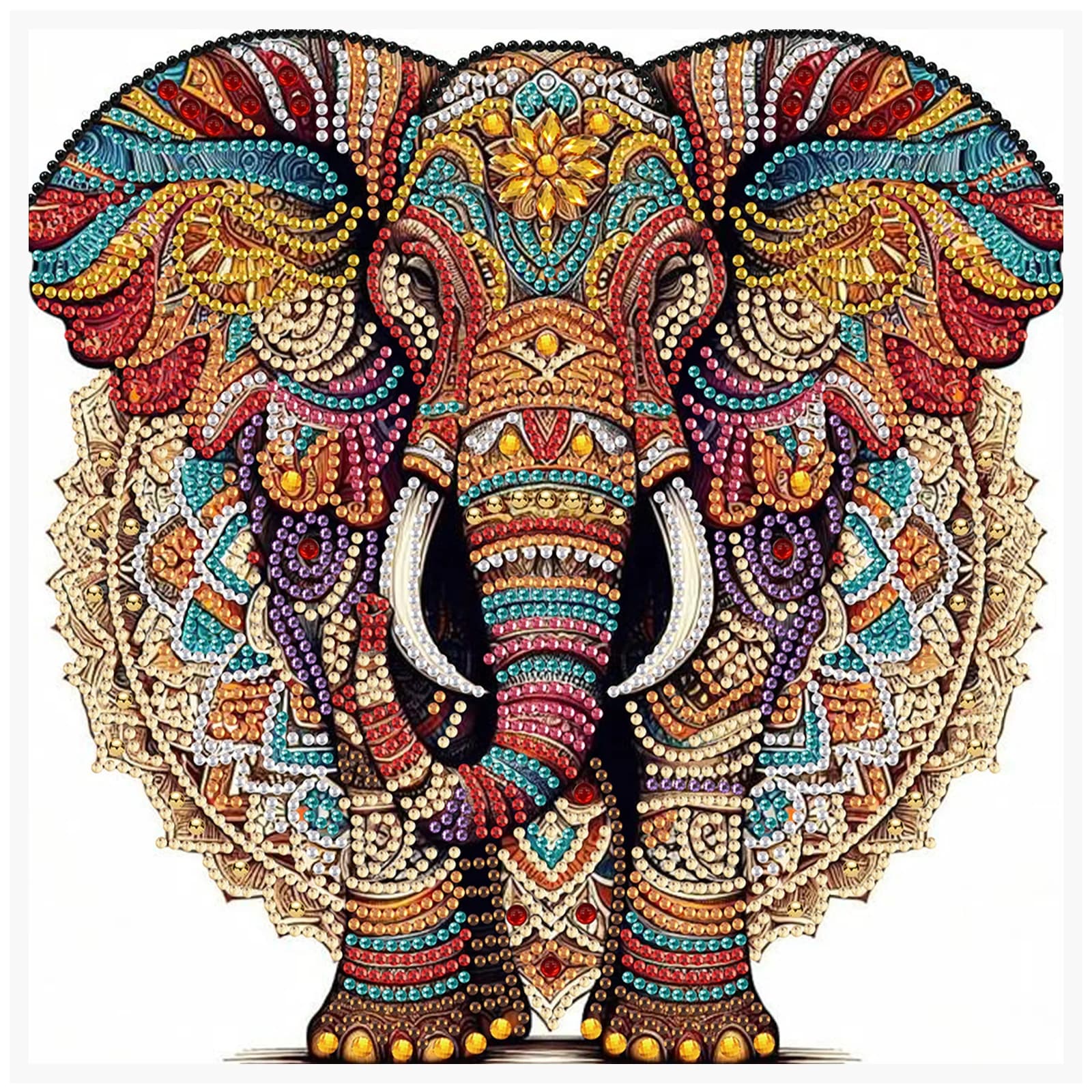 5D DIY Diamond Painting Kit Elephant Pattern Decoration DIY Alien Drill Diamond Mosaic Art Gift Crafts Wall Home Decoration