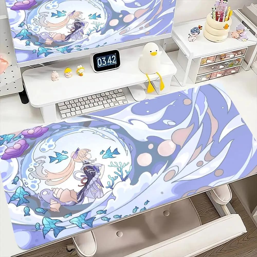 1pc Genshin Impact Kokomi Tappetino per mouse Tappetino per mouse Tappetino per scrivania con pad Accessori da gioco Prime Gaming XXL Tappetino per tastiera imbottito