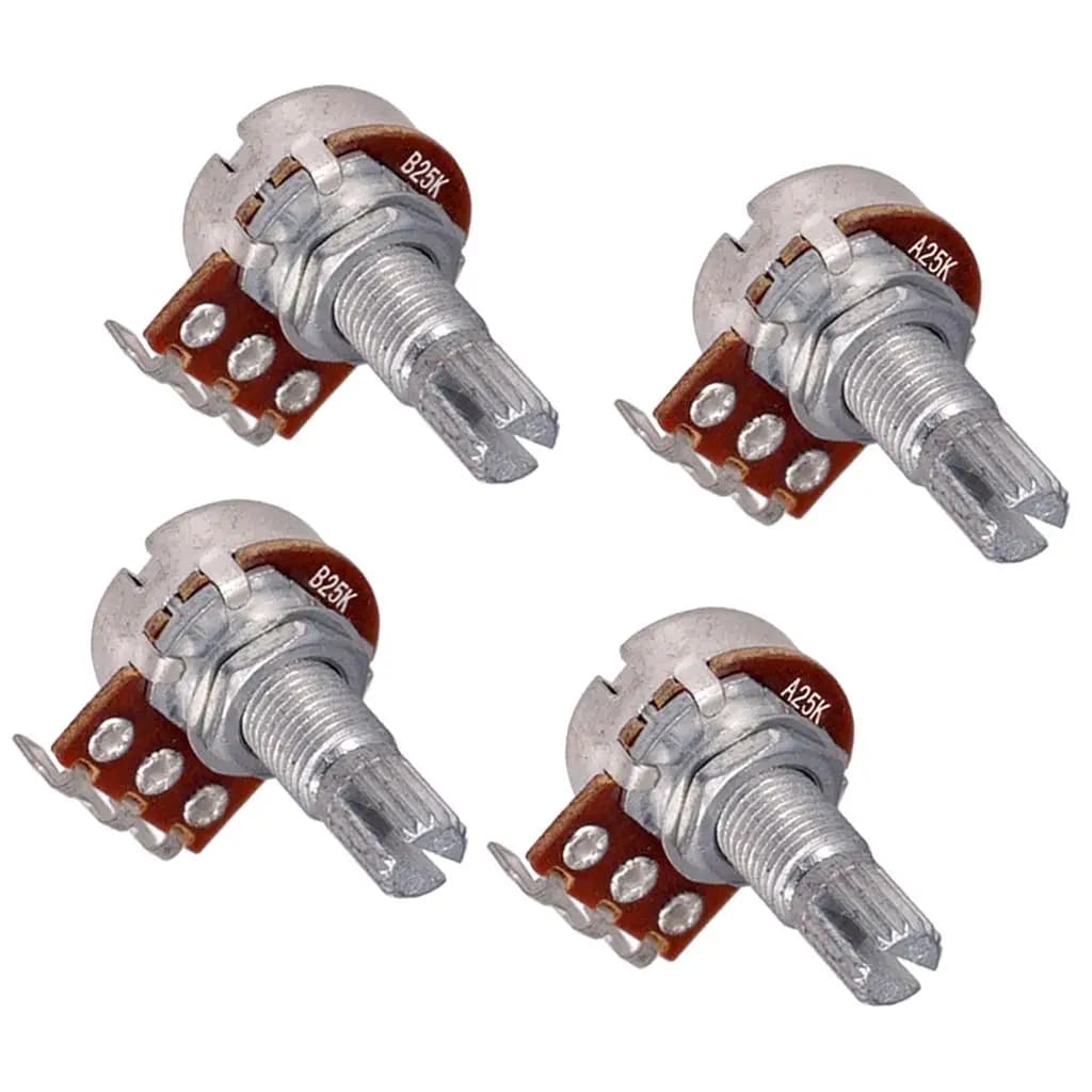 Potenziometro a cursore audio con albero da 18 mm per controllo volume di Ukulele, Mandolino, Basso e altri strumenti a corda