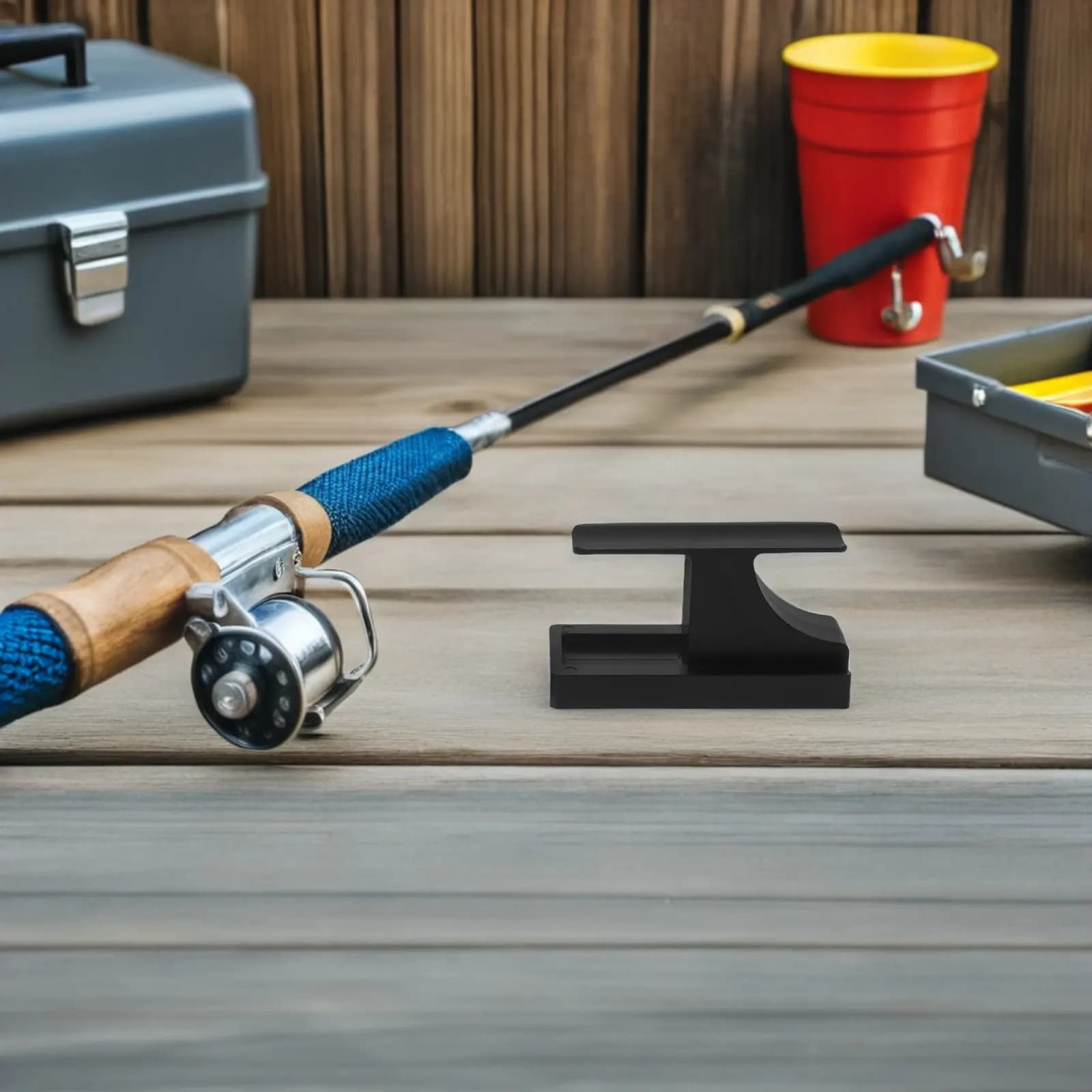 Supporto da parete per canne da pesca (2 pezzi) - Organizzatore verticale da soffitto per garage, robusto supporto per canne da pesca