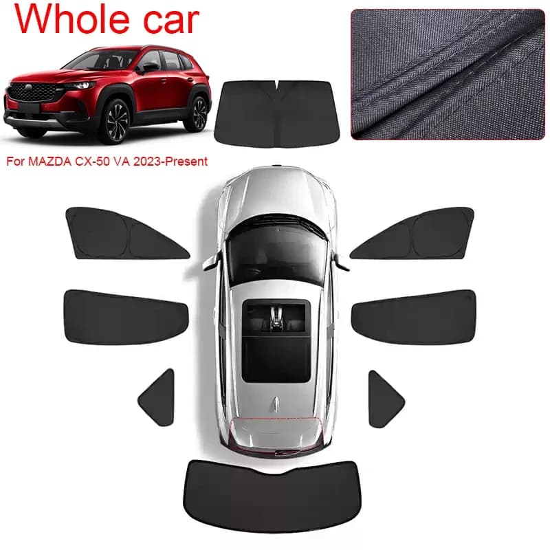 Premium Car-Specific Privacy Sunshade Curtain For MAZDA CX-50 VA 2023-Present Anti-UV Heat Insulation Protect Cover Accessory