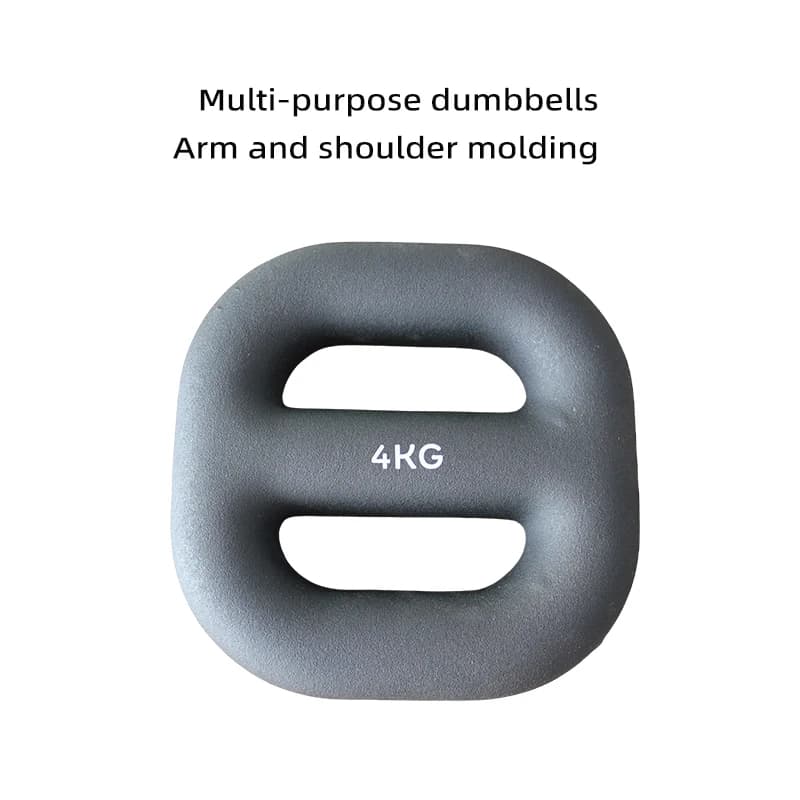 New 4 kg Kettlebell Set in Cast Iron and PVC for Fitness, Home Use and Gym - Model 2026