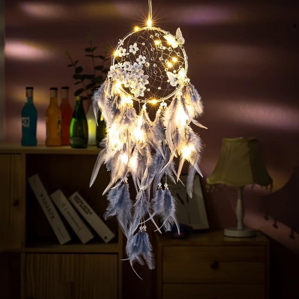 Creative Dream Catcher Gift for Women Birthday Special Midsummer Night's Dream Hanging Decoration Feathers Witchcraft Art