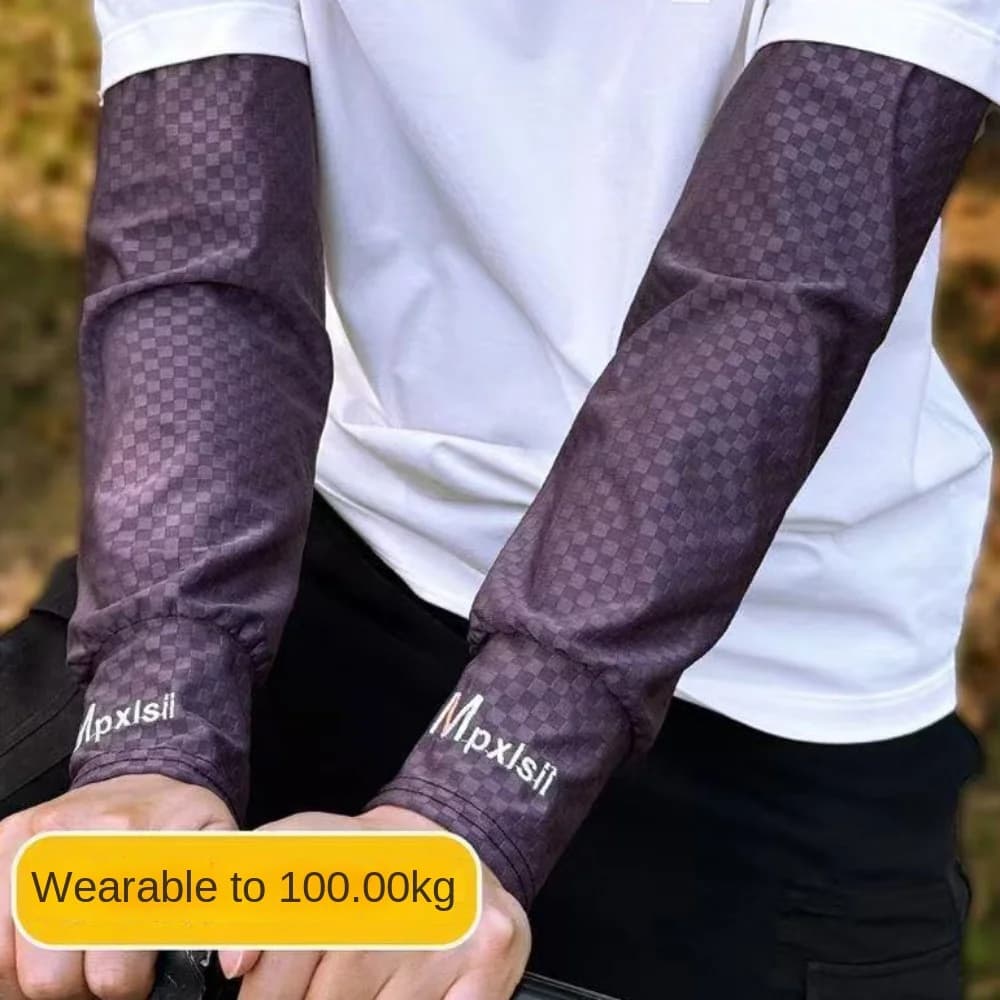 Arm protection Long sleeves in ice silk Square sweater Solar protection Arm covers Ice sleeves UV insulation Outdoor cycling gloves