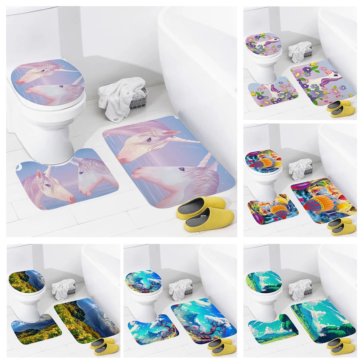 Home Bathroom Carpet Colorful Animals Bathroom Mat Accessories For Bathroom Modern Carpet For Toilet Bathtub Non-slip Carpet