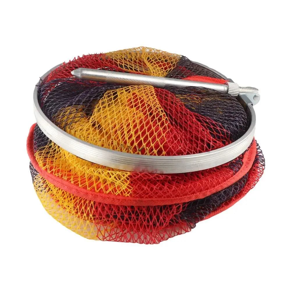 Foldable Portable Fishing Nets Ring Edge 90/150/200cm Depth Shrimp Cage Basket Quick-drying Anti-jump Fish Mesh Bag Fishing Tool